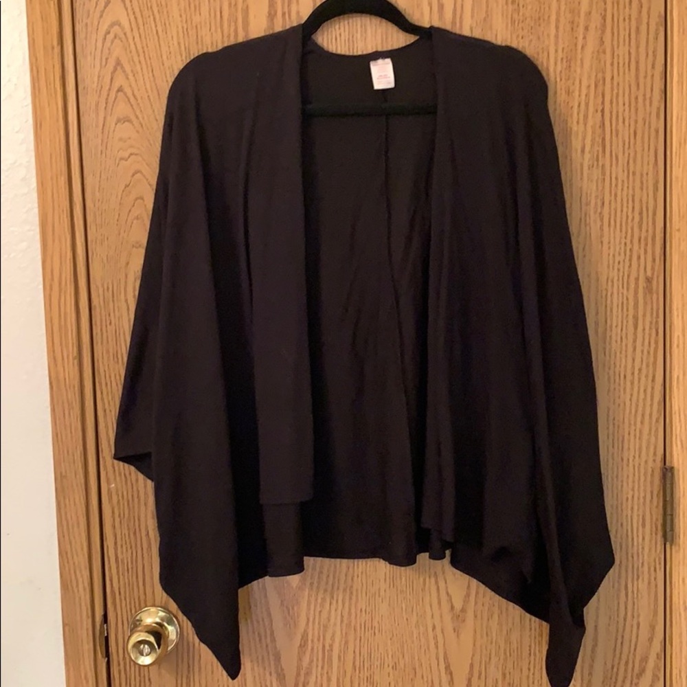 Black shawl cardigan